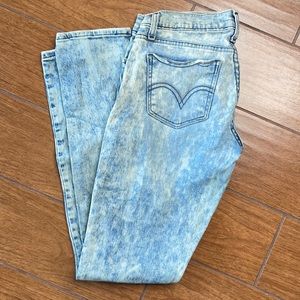 Levi Too Superlow 524 Acid Wash Jeans